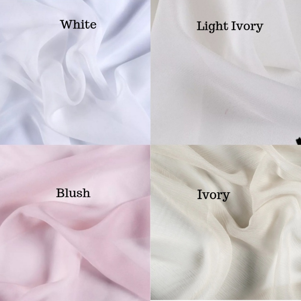 New Handmade Silk Chiffon Wedding Veil - Picture 6 of 6